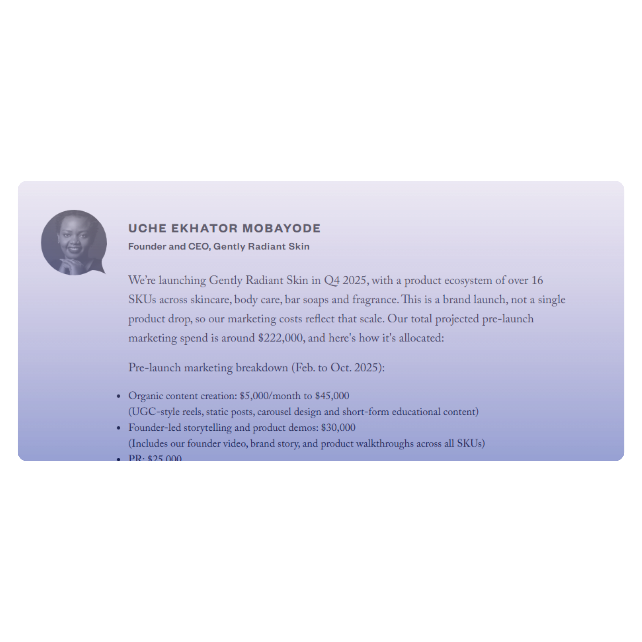 Brand Story feature